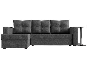 Угловой диван с оттоманкой Атланта Лайт, Серый (рогожка) в Нижнем Новгороде - предосмотр 1