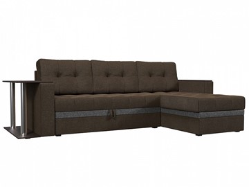 Угловой диван для гостиной Атланта М, Коричневый/Серый (рогожка) в Нижнем Новгороде - предосмотр