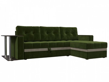 Угловой диван для гостиной Атланта М, Зеленый (микровельвет) в Нижнем Новгороде