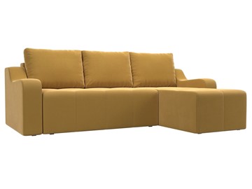 Угловой диван для гостиной Элида, Желтый (микровельвет) в Нижнем Новгороде - предосмотр