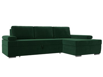 Угловой диван с оттоманкой Канкун, Зеленый (Велюр) НПБ в Нижнем Новгороде
