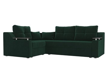 Угловой раскладной диван Кронос боннель, Зеленый (Велюр) в Нижнем Новгороде - предосмотр