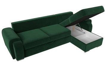 Угловой раскладной диван Лига-025, Зеленый (Велюр) в Нижнем Новгороде - предосмотр 2