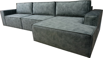 Угловой диван с оттоманкой Лофт 357х159х93 (НПБ/Тик-так) в Нижнем Новгороде - предосмотр 4