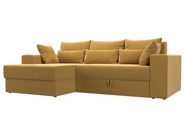 Угловой диван с оттоманкой Майами, Желтый (микровельвет) в Нижнем Новгороде - предосмотр