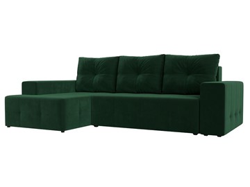 Угловой раскладной диван Перри, Зеленый (велюр) в Нижнем Новгороде