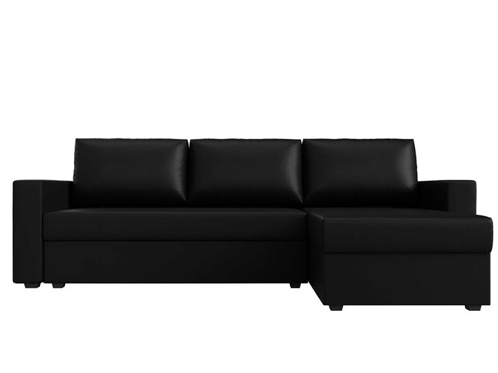 Угловой раскладной диван Траумберг Лайт, Черный (Экокожа) в Нижнем Новгороде - изображение 5