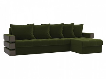 Угловой раскладной диван Венеция, Зеленый (микровельвет) в Нижнем Новгороде - предосмотр