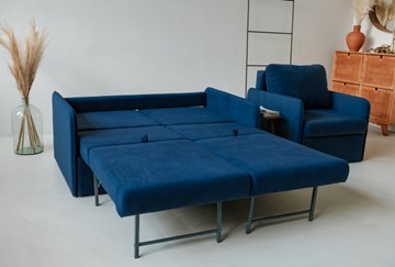 Комплект мебели Амира синий диван + кресло в Нижнем Новгороде - предосмотр 3