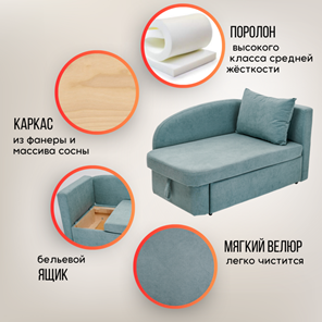 Мягкий диван левый Тедди мятный в Нижнем Новгороде - предосмотр 19