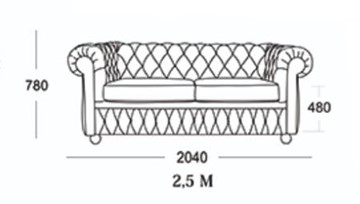 Прямой диван Честер 2,5М (седафлекс) в Нижнем Новгороде - предосмотр 16