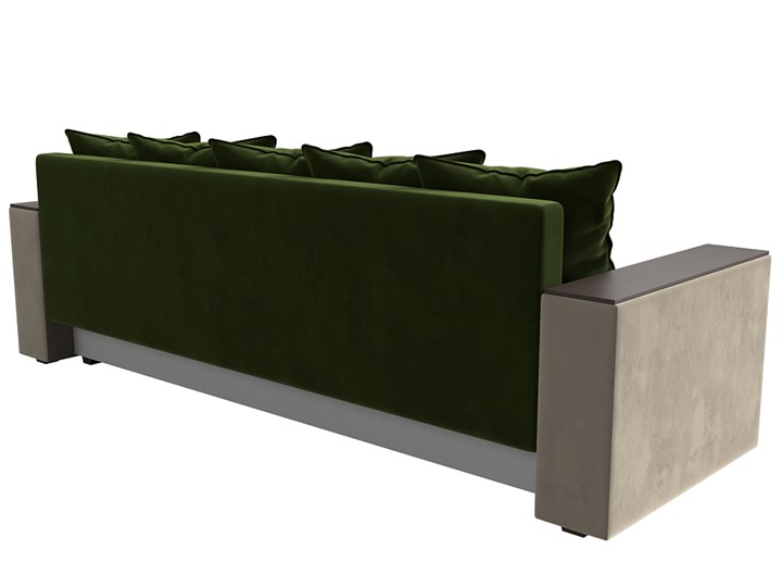 Прямой диван Дубай Лайт, Бежевый/Зеленый (Микровельвет) в Нижнем Новгороде - изображение 3