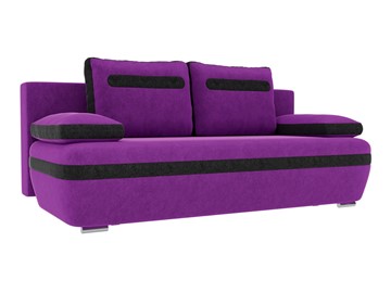 Прямой диван Каир, Фиолетовый/Черный (микровельвет) в Нижнем Новгороде
