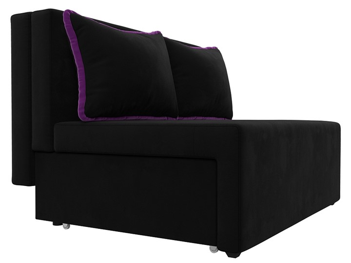 Прямой диван Лагуна, Черный/Фиолетовый (Микровельвет) в Нижнем Новгороде - изображение 5