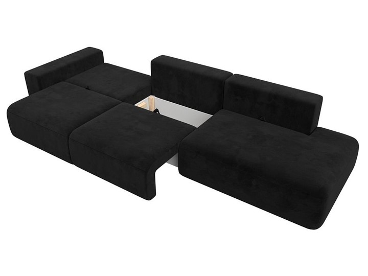 Прямой диван Лига-036 Модерн Лонг, Черный (велюр) в Нижнем Новгороде - изображение 2