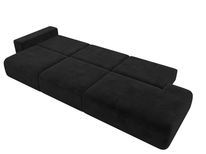 Прямой диван Лига-036 Модерн Лонг, Черный (велюр) в Нижнем Новгороде - изображение 4