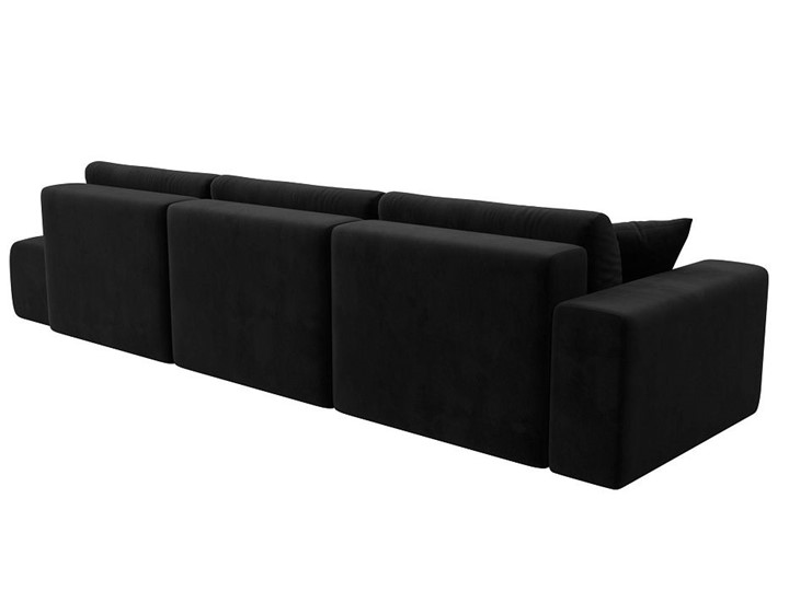 Прямой диван Лига-036 Модерн Лонг, Черный (велюр) в Нижнем Новгороде - изображение 6