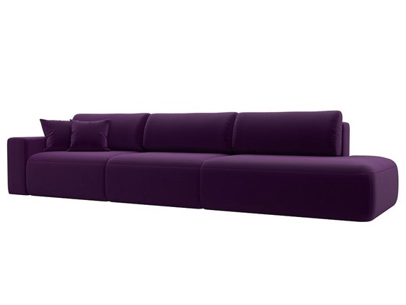 Прямой диван Лига-036 Модерн Лонг, Фиолетовый (микровельвет) в Нижнем Новгороде - изображение