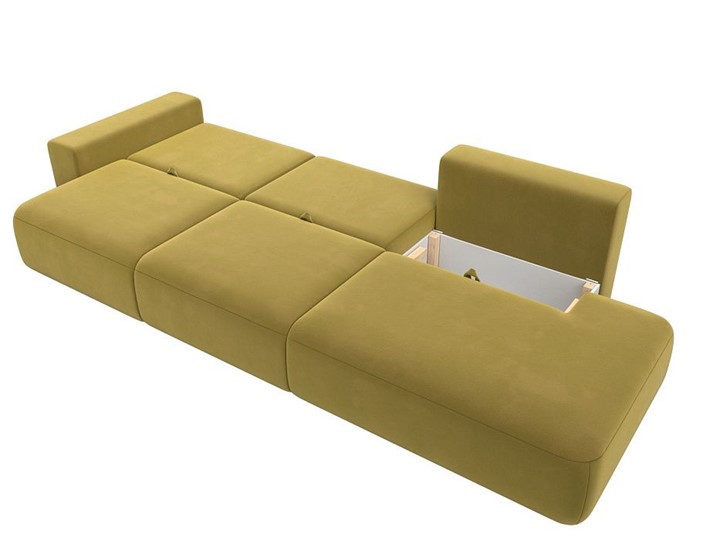 Прямой диван Лига-036 Модерн Лонг, Желтый (микровельвет) в Нижнем Новгороде - изображение 3