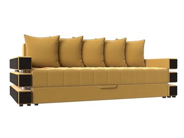 Прямой диван Венеция, Желтый (микровельвет) Боннель в Нижнем Новгороде - предосмотр