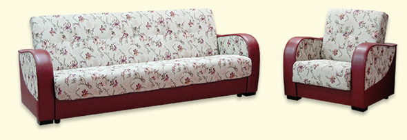 Набор мебели Элегия 5, диван + кресло в Нижнем Новгороде - изображение