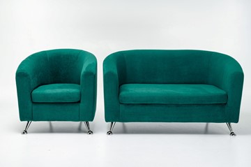Комплект мебели Брамс  цвет изумрудный диван 2Д + кресло в Нижнем Новгороде - предосмотр 1