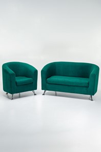 Комплект мебели Брамс  цвет изумрудный диван 2Д + кресло в Нижнем Новгороде - предосмотр 4