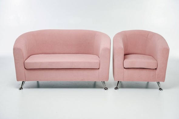 Комплект мебели Брамс  цвет розовый диван 2Д + кресло в Нижнем Новгороде - изображение