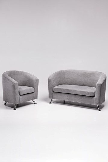 Комплект мебели Брамс  цвет серый диван 2Д + кресло в Нижнем Новгороде - изображение 1
