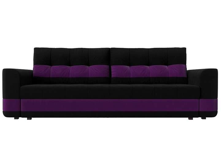 Прямой диван Честер, Черный/фиолетовый (вельвет) в Нижнем Новгороде - изображение 1