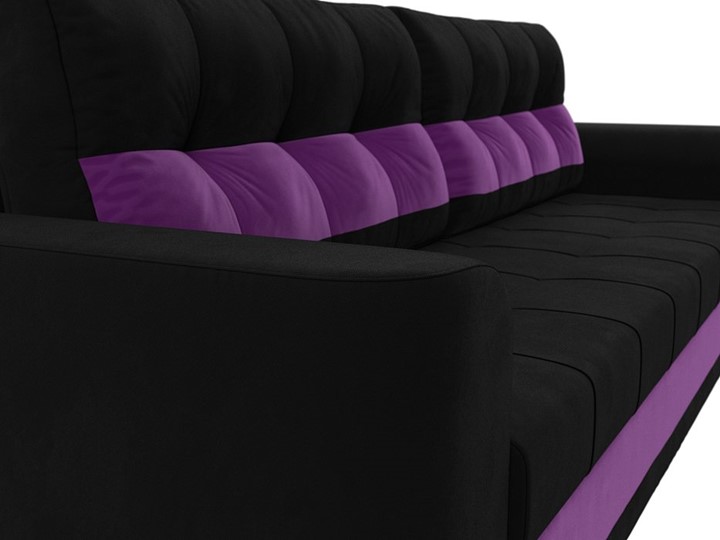 Прямой диван Честер, Черный/фиолетовый (вельвет) в Нижнем Новгороде - изображение 3