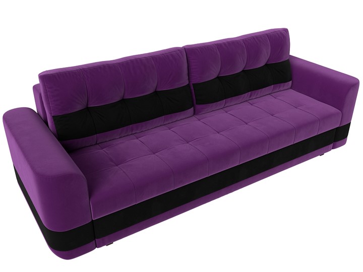 Прямой диван Честер, Фиолетовый/черный (вельвет) в Нижнем Новгороде - изображение 4
