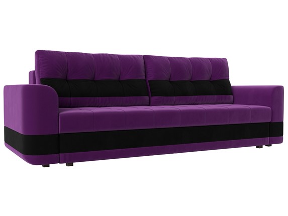 Прямой диван Честер, Фиолетовый/черный (вельвет) в Нижнем Новгороде - изображение