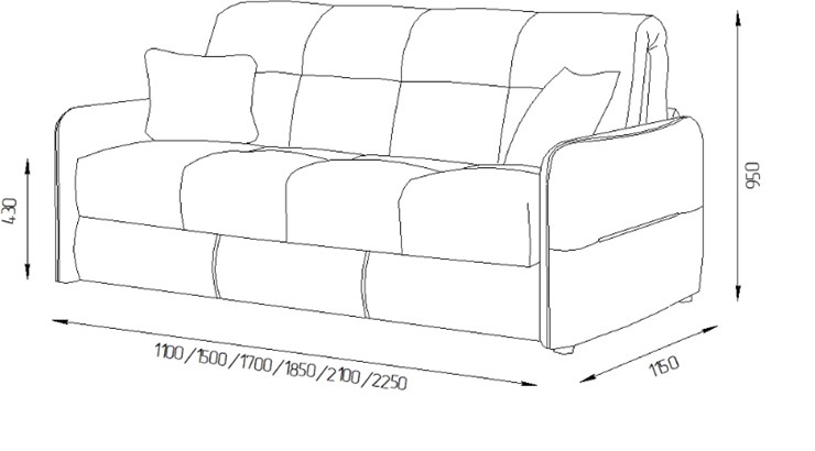 Прямой диван Токио 2 130 (ППУ) в Нижнем Новгороде - изображение 7