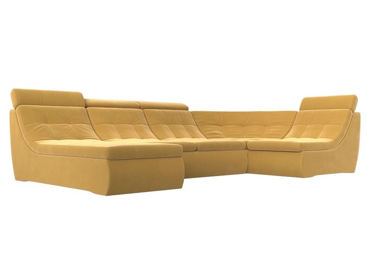 Модульный П-образный диван Холидей люкс, Желтый (микровельвет) в Нижнем Новгороде - изображение