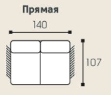 Модуль прямой без механизма Виктория 140*107 см в Нижнем Новгороде