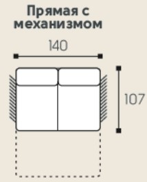 Модуль прямой с механизмом Виктория 140*107 см в Нижнем Новгороде