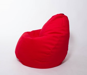 Кресло-мешок Груша большое, велюр однотон, красное в Нижнем Новгороде - предосмотр 1