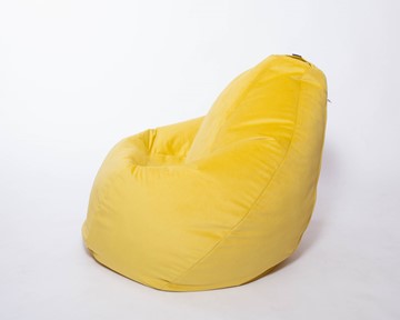 Кресло-мешок Груша среднее, велюр однотон, лимонное в Нижнем Новгороде - предосмотр 1