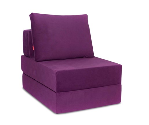 Бескаркасное кресло Окта, велюр фиолетовый в Нижнем Новгороде - изображение