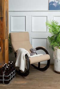 Кресло-качалка в гостиную Корсика, ткань Amigo Beige 34-Т-AB в Нижнем Новгороде - предосмотр 8