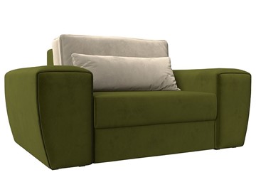 Кресло-кровать Лига-008, Зеленый\Бежевый (Микровельвет) НПБ в Нижнем Новгороде