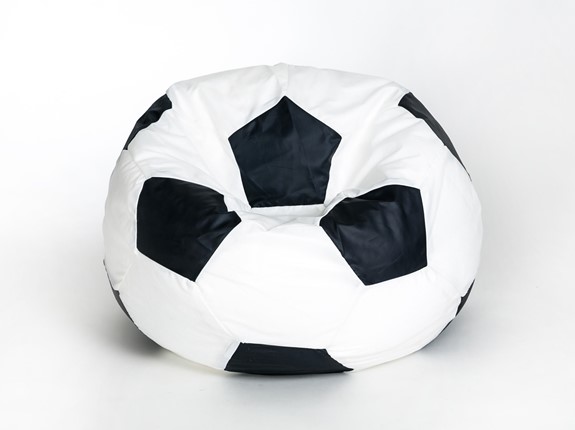 Кресло-мешок Мяч малый, бело-черный в Нижнем Новгороде - изображение
