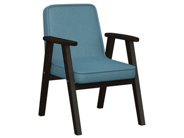 Кресло Ретро ткань голубой, каркас венге в Нижнем Новгороде - предосмотр