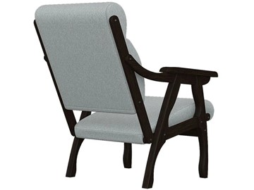 Кресло мягкое Вега 10 ткань серый, каркас венге в Нижнем Новгороде - предосмотр 2
