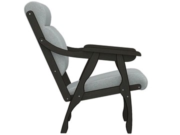 Кресло мягкое Вега 10 ткань серый, каркас венге в Нижнем Новгороде - предосмотр 3