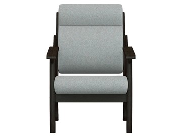 Кресло мягкое Вега 10 ткань серый, каркас венге в Нижнем Новгороде - предосмотр 4
