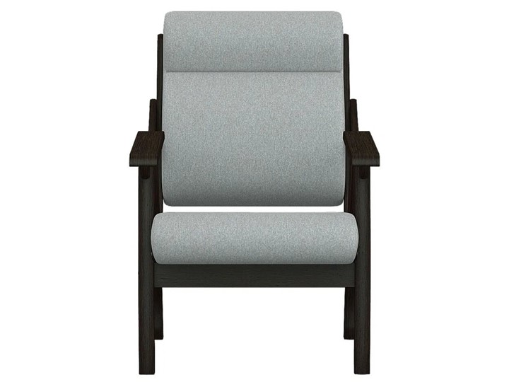 Кресло мягкое Вега 10 ткань серый, каркас венге в Нижнем Новгороде - изображение 4