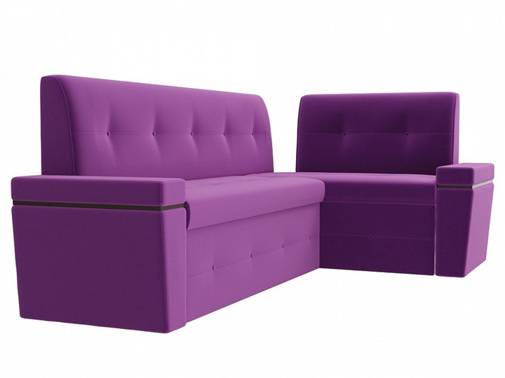Раскладной кухонный диван Деметра угловой, Фиолетовый (микровельвет) в Нижнем Новгороде - изображение 4
