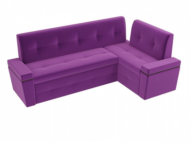 Раскладной кухонный диван Деметра угловой, Фиолетовый (микровельвет) в Нижнем Новгороде - изображение 5
